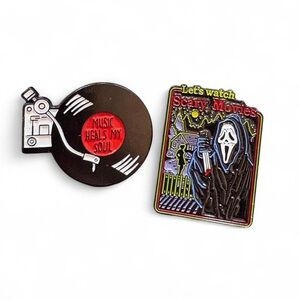 Hot Topic Black and Red Horror Movie Pins